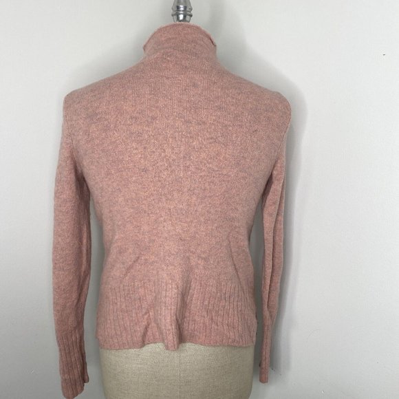 Madewell Womens Turtle Neck Sweater Sz M Pink Tunic Side Slits Wool Alpaca - Picture 4 of 8